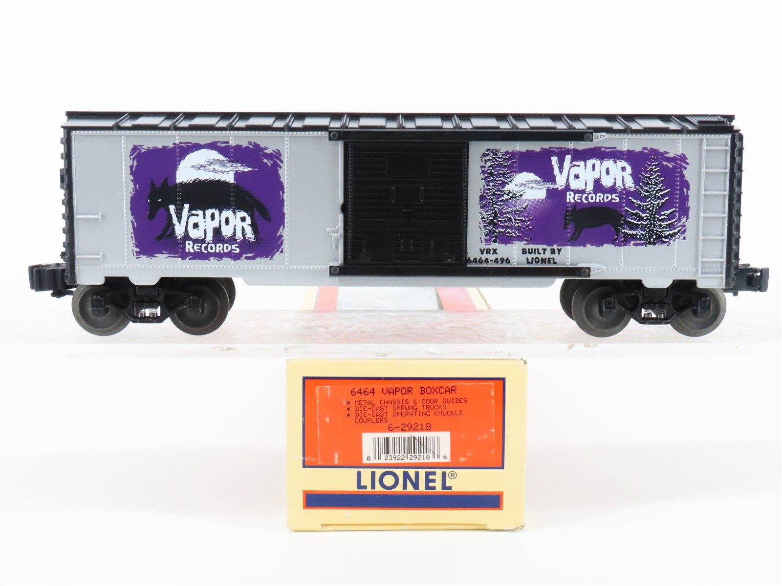 O Gauge 3-Rail Lionel 6-29218 VRX Vapor Records Single Door Box Car #6464-496