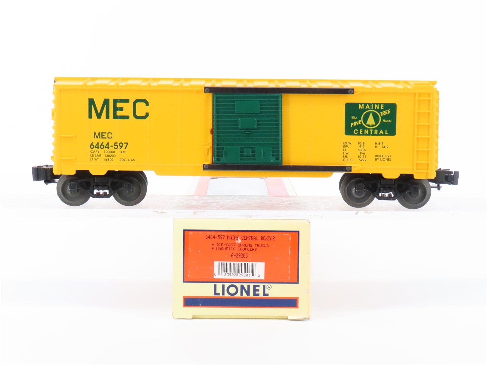 O Gauge 3-Rail Lionel 6-29203 MEC Pine Tree Route Box Car #6464-597