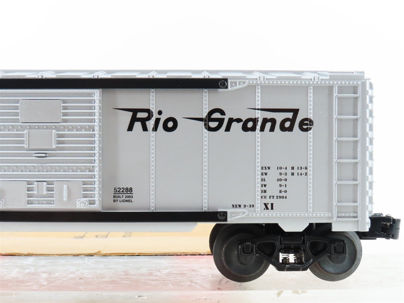 O Gauge 3-Rail Lionel 6-52288 TTOS 2003 D&RGW Rio Grande Cookie Box Car #60002
