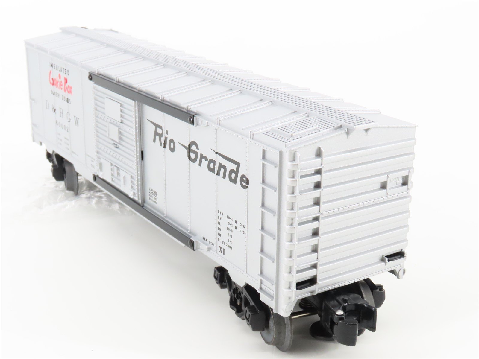 O Gauge 3-Rail Lionel 6-52288 TTOS 2003 D&RGW Rio Grande Cookie Box Car #60002