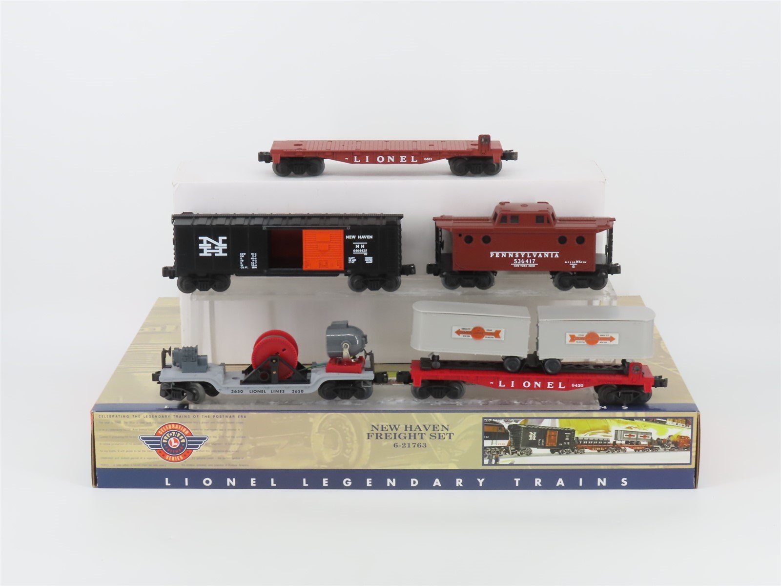 O Gauge 3-Rail Lionel 6-21763 New Haven Postwar Celebration Freight 5-Car Set