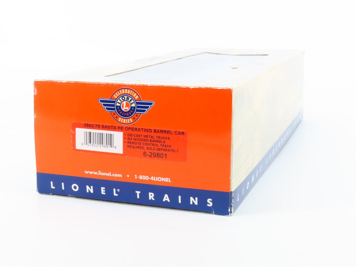O Gauge 3-Rail Lionel Postwar 6-29801 ATSF Santa Fe Operating Barrel Car #356275