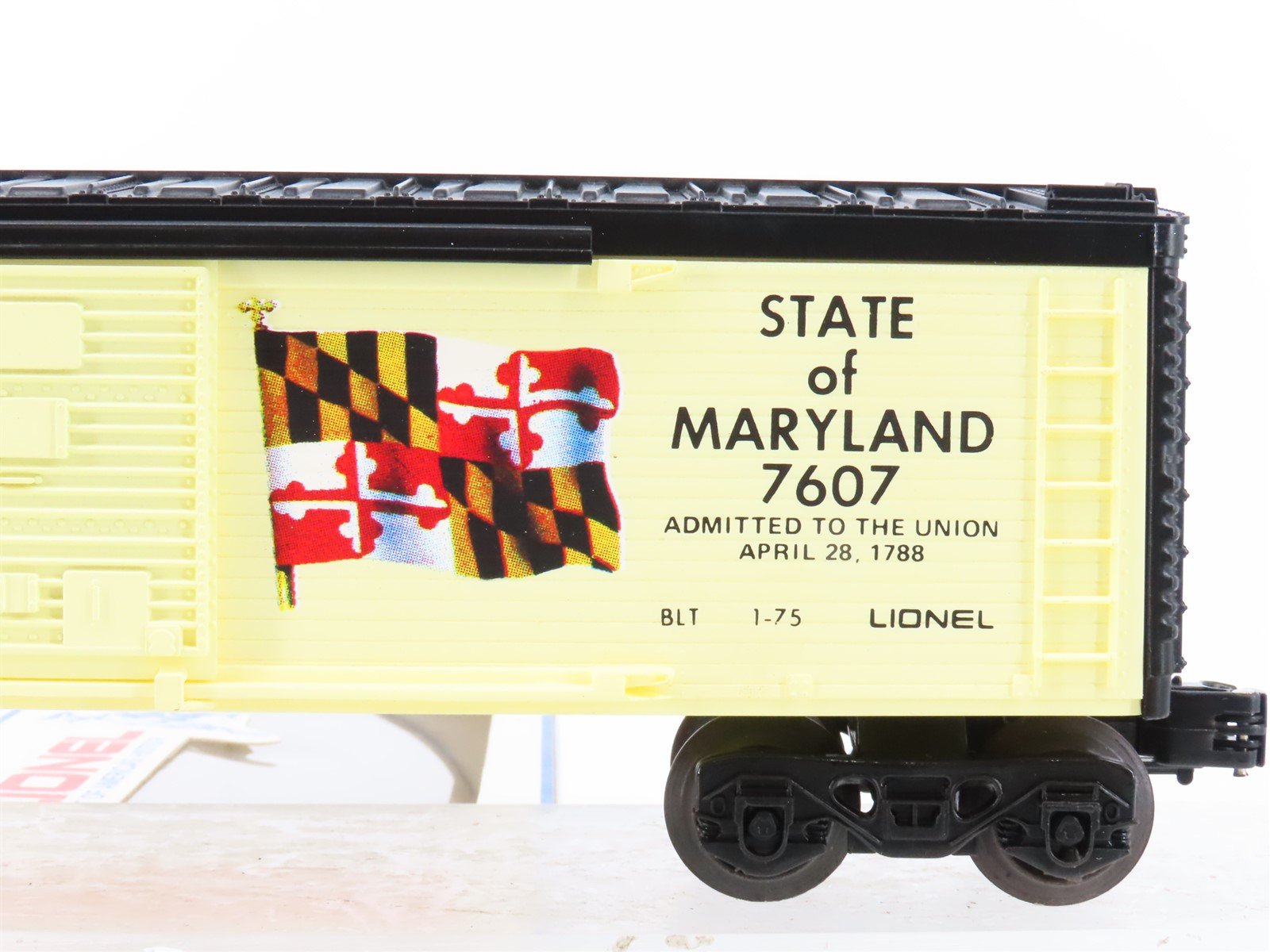 O Gauge 3-Rail Lionel 6-7607 State of Maryland Single Door Box Car #7607