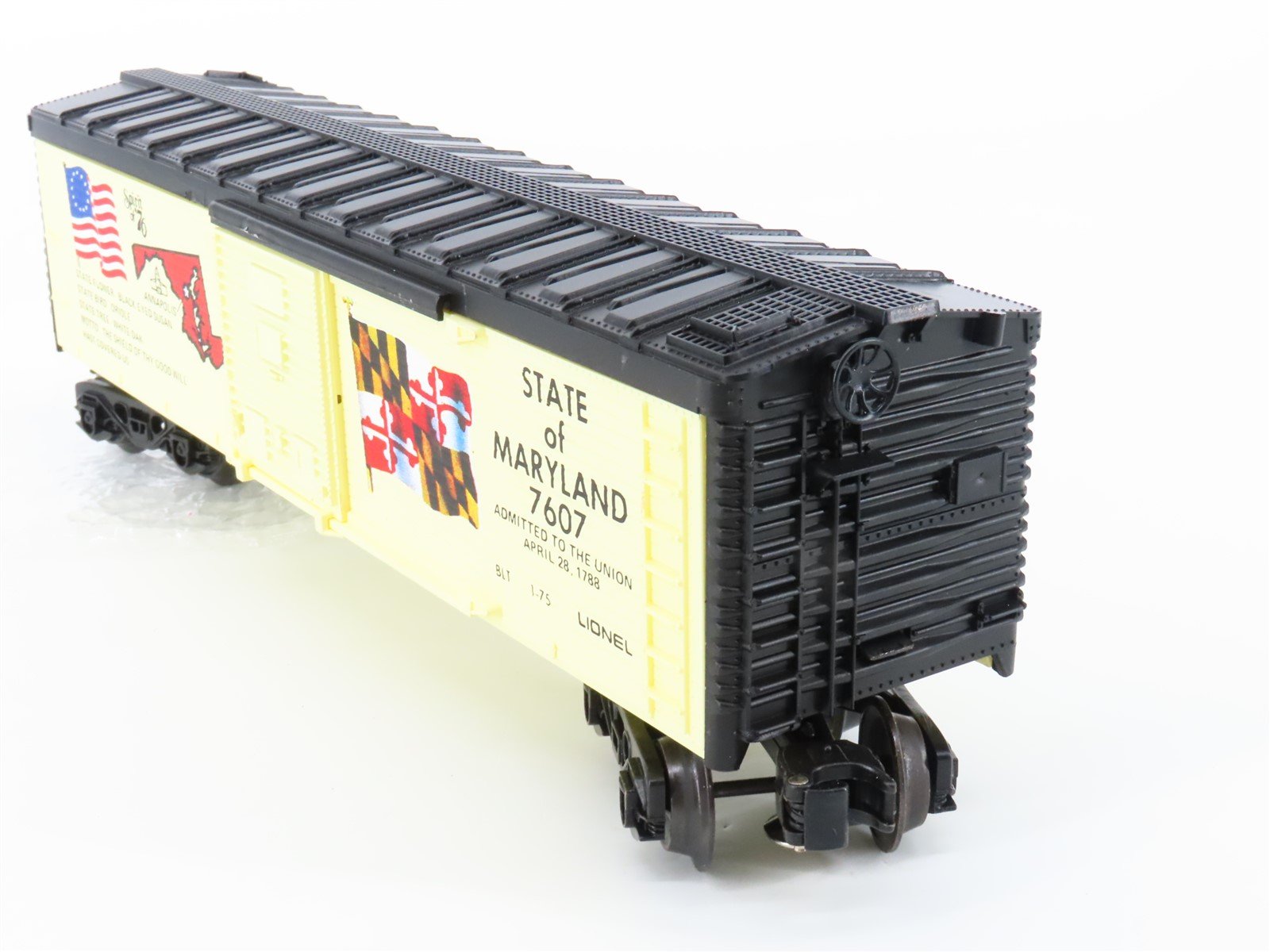 O Gauge 3-Rail Lionel 6-7607 State of Maryland Single Door Box Car #7607