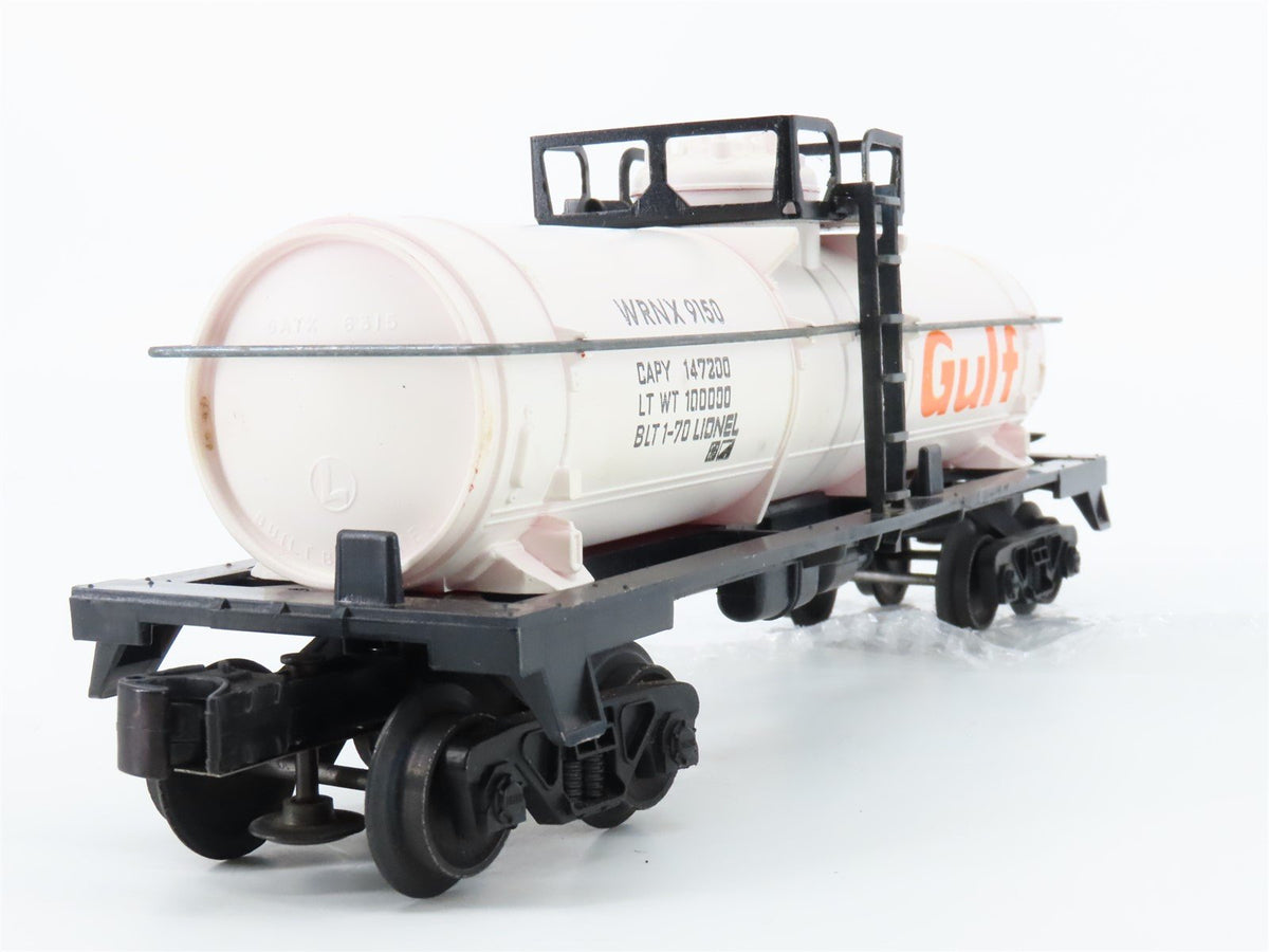 O Gauge 3-Rail Lionel 6-9150 WRNX Gulf Single Dome Tank Car #9150