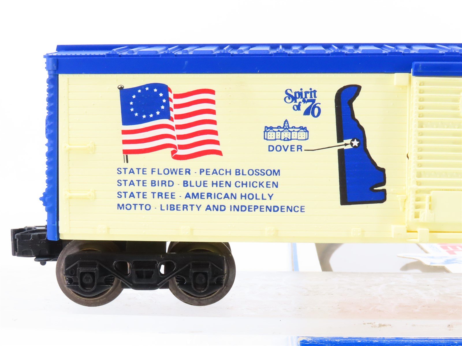 O Gauge 3-Rail Lionel 6-7601 State of Delaware Single Door Box Car #7601