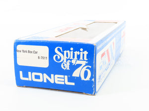 O Gauge 3-Rail Lionel 6-7611 State of New York Single Door Box Car #7611