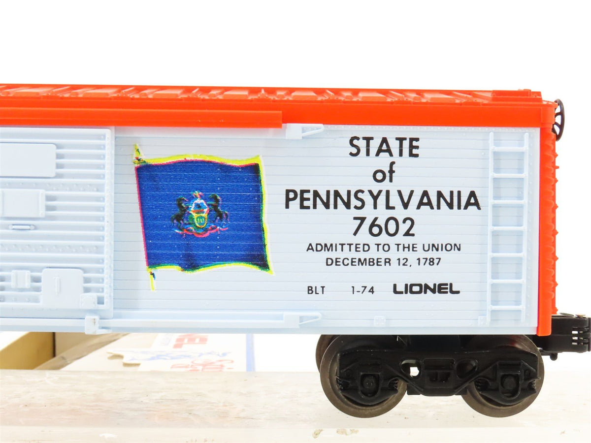 O Gauge 3-Rail Lionel 6-7602 State of Pennsylvania Single Door Box Car #7602