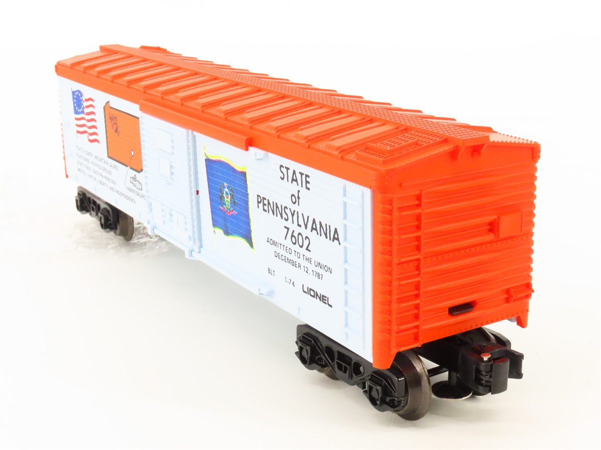 O Gauge 3-Rail Lionel 6-7602 State of Pennsylvania Single Door Box Car #7602