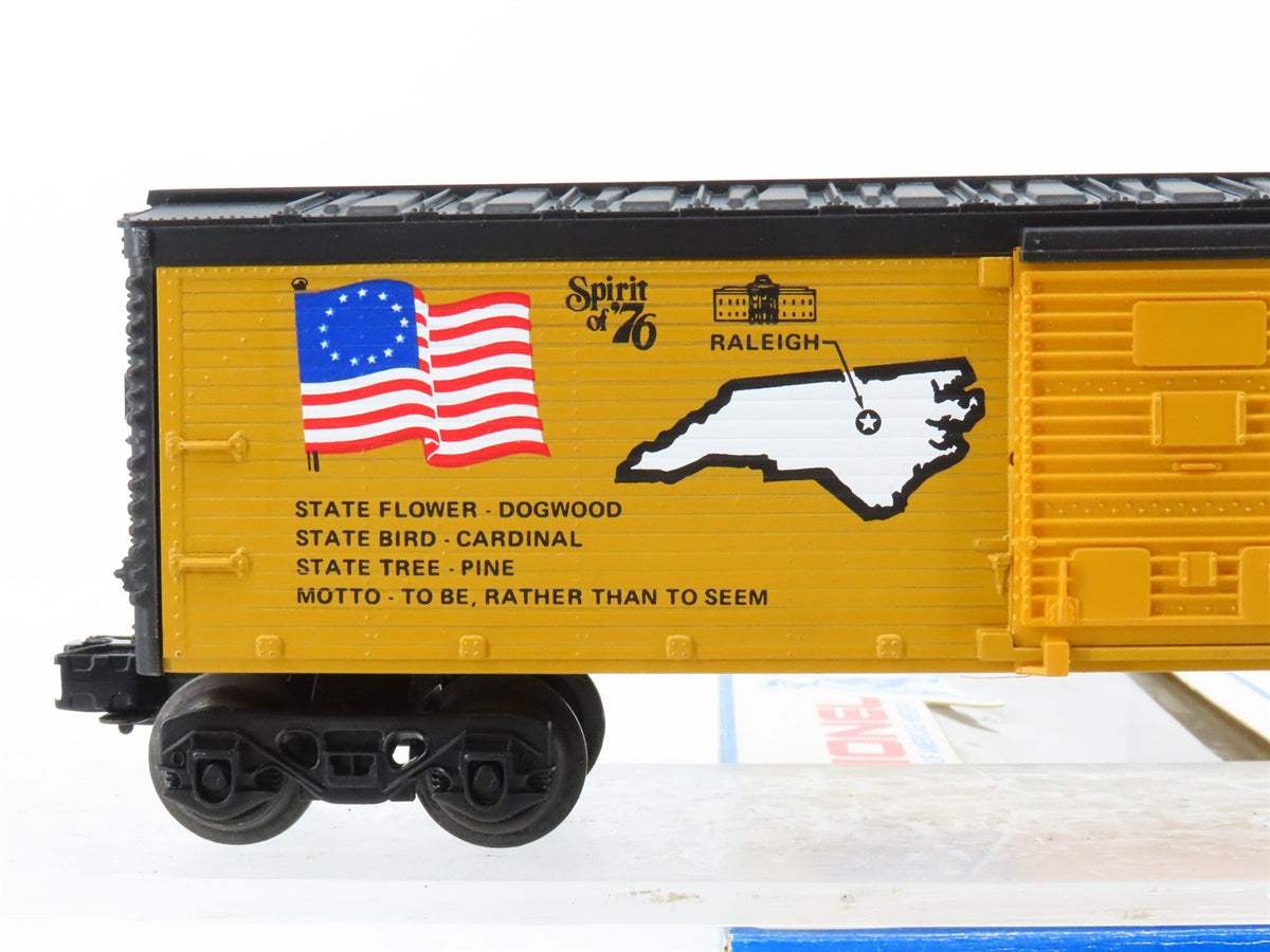 O Gauge 3-Rail Lionel 6-7612 State of North Carolina Single Door Box Car #7612