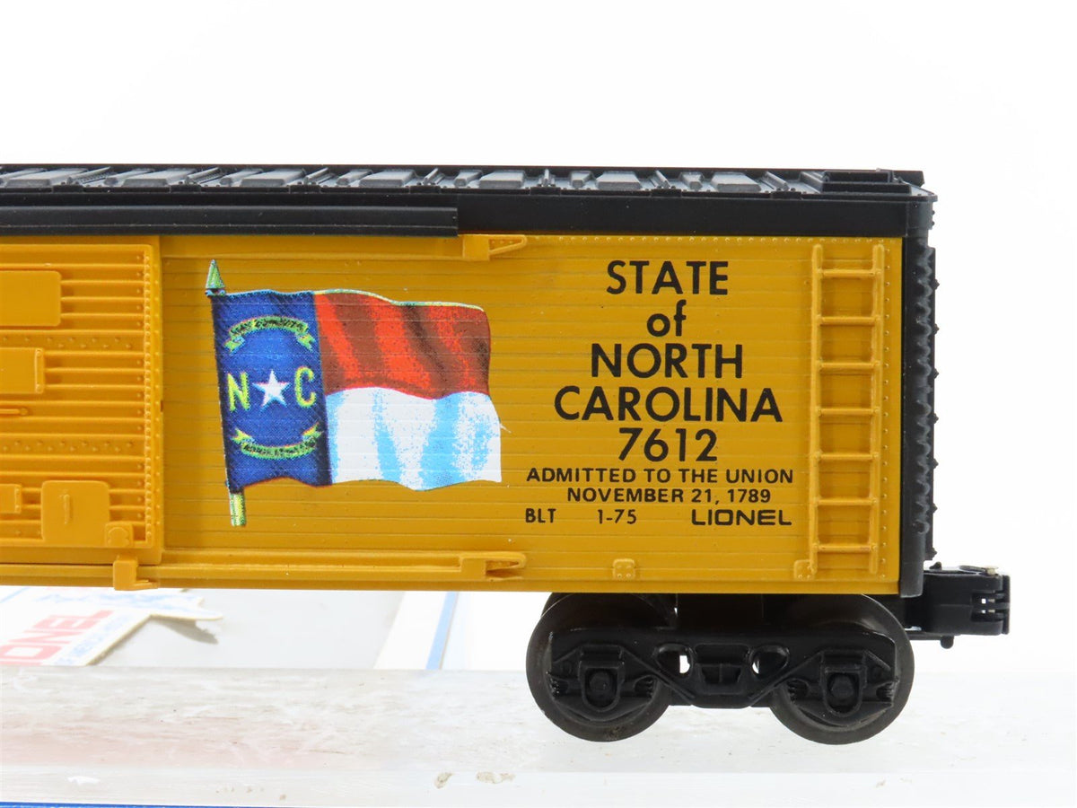 O Gauge 3-Rail Lionel 6-7612 State of North Carolina Single Door Box Car #7612