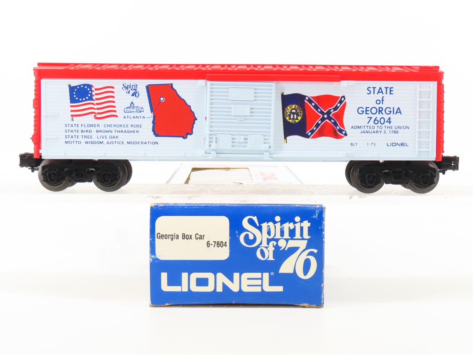 O Gauge 3-Rail Lionel 6-7604 State of Georgia Single Door Box Car #7604