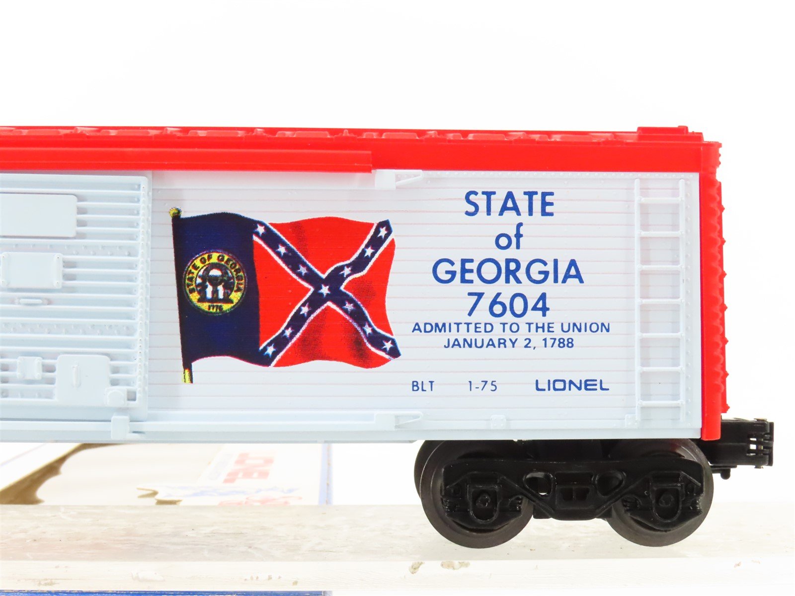 O Gauge 3-Rail Lionel 6-7604 State of Georgia Single Door Box Car #7604