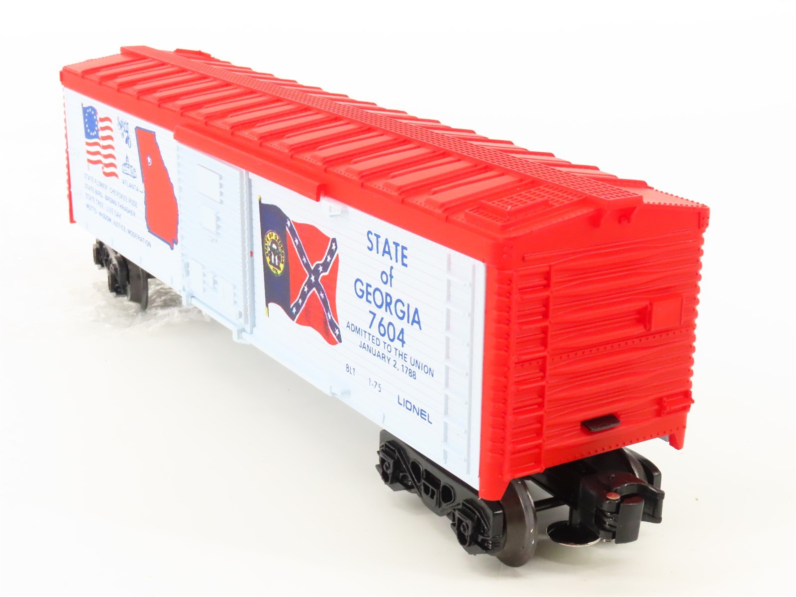 O Gauge 3-Rail Lionel 6-7604 State of Georgia Single Door Box Car #7604