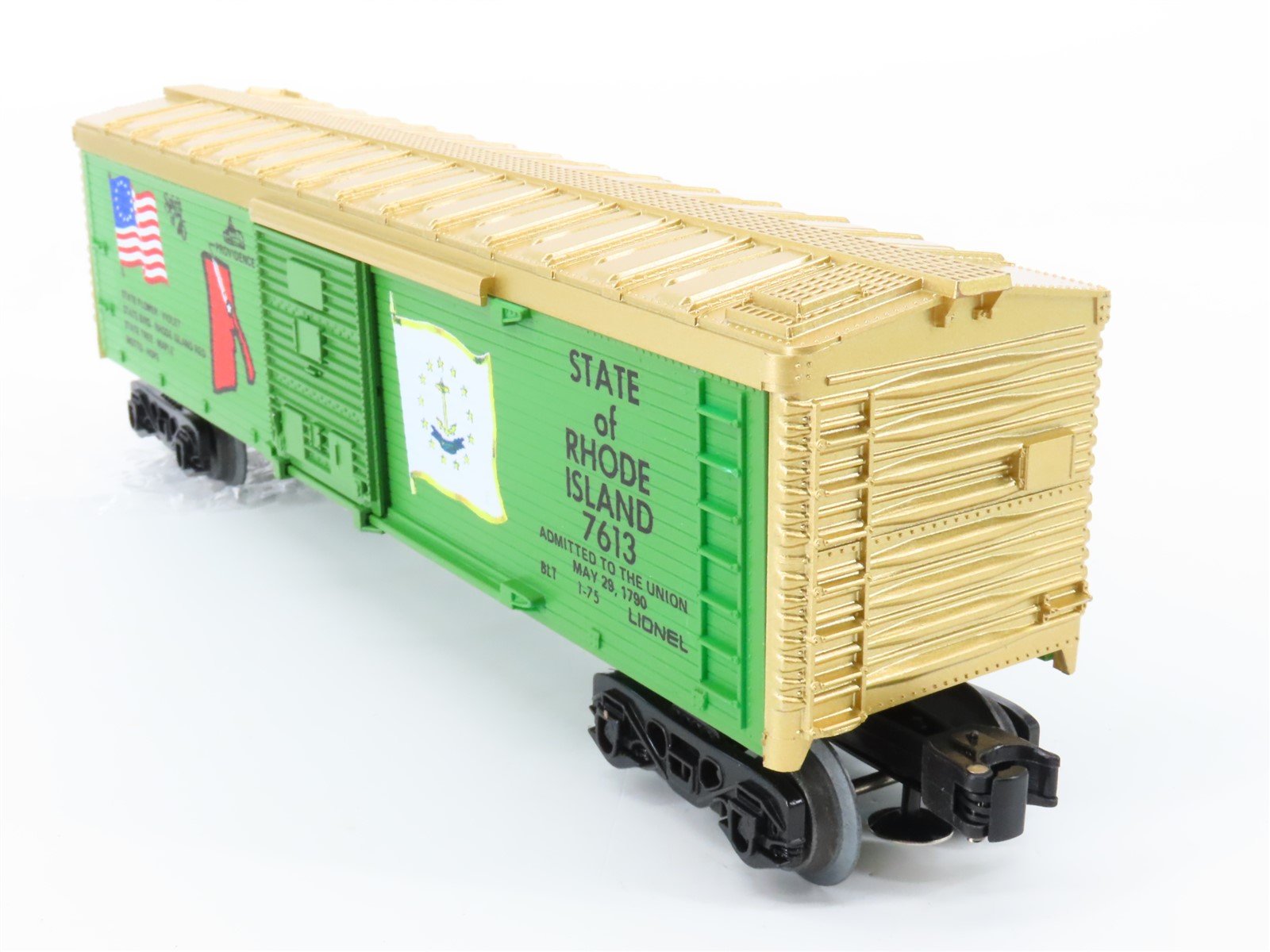 O Gauge 3-Rail Lionel 6-7613 State of Rhode Island Single Door Box Car #7613