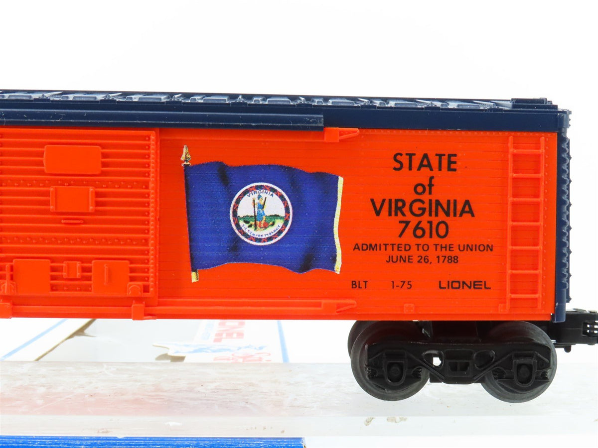 O Gauge 3-Rail Lionel 6-7610 State of Virginia Single Door Box Car #7610