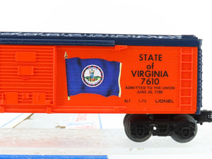 O Gauge 3-Rail Lionel 6-7610 State of Virginia Single Door Box Car #7610