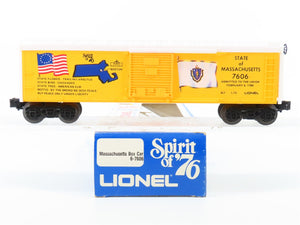 O Gauge 3-Rail Lionel 6-7606 State of Massachusetts Single Door Box Car #7606
