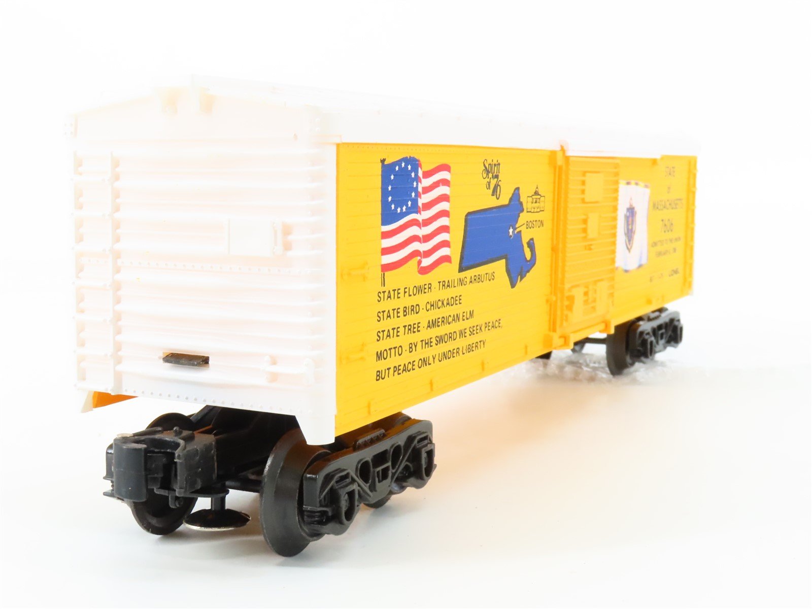 O Gauge 3-Rail Lionel 6-7606 State of Massachusetts Single Door Box Car #7606