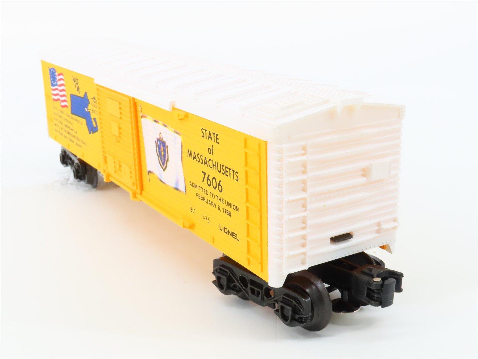 O Gauge 3-Rail Lionel 6-7606 State of Massachusetts Single Door Box Car #7606