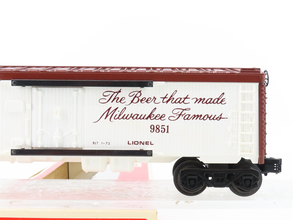 O Gauge 3-Rail Lionel 6-9851 Schlitz Beer Reefer #9851