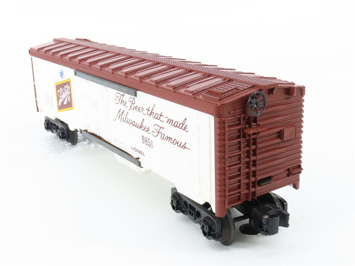 O Gauge 3-Rail Lionel 6-9851 Schlitz Beer Reefer #9851