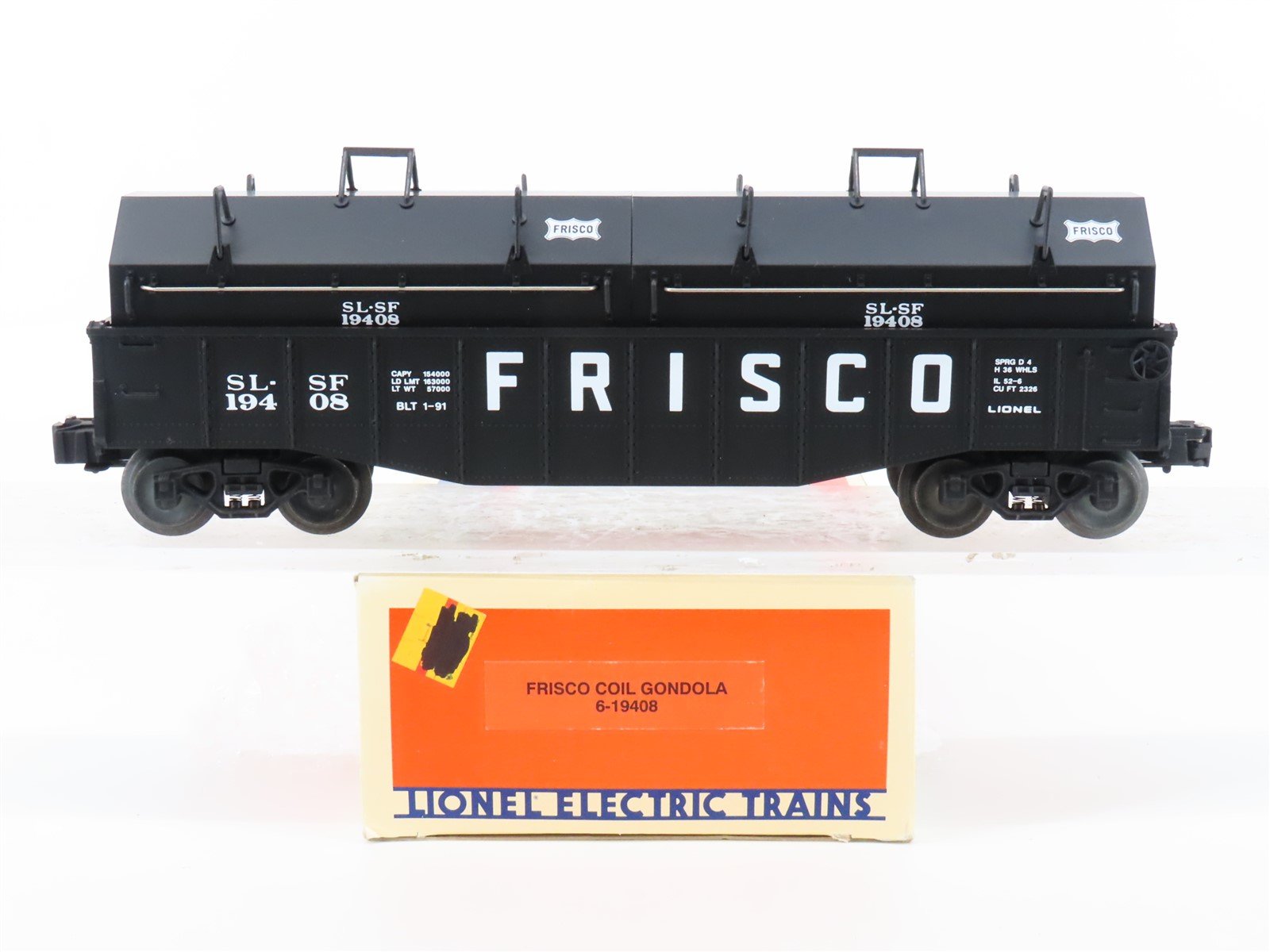 O Gauge 3-Rail Lionel 6-19408 SL-SF Frisco Railroad Coil Gondola #19408