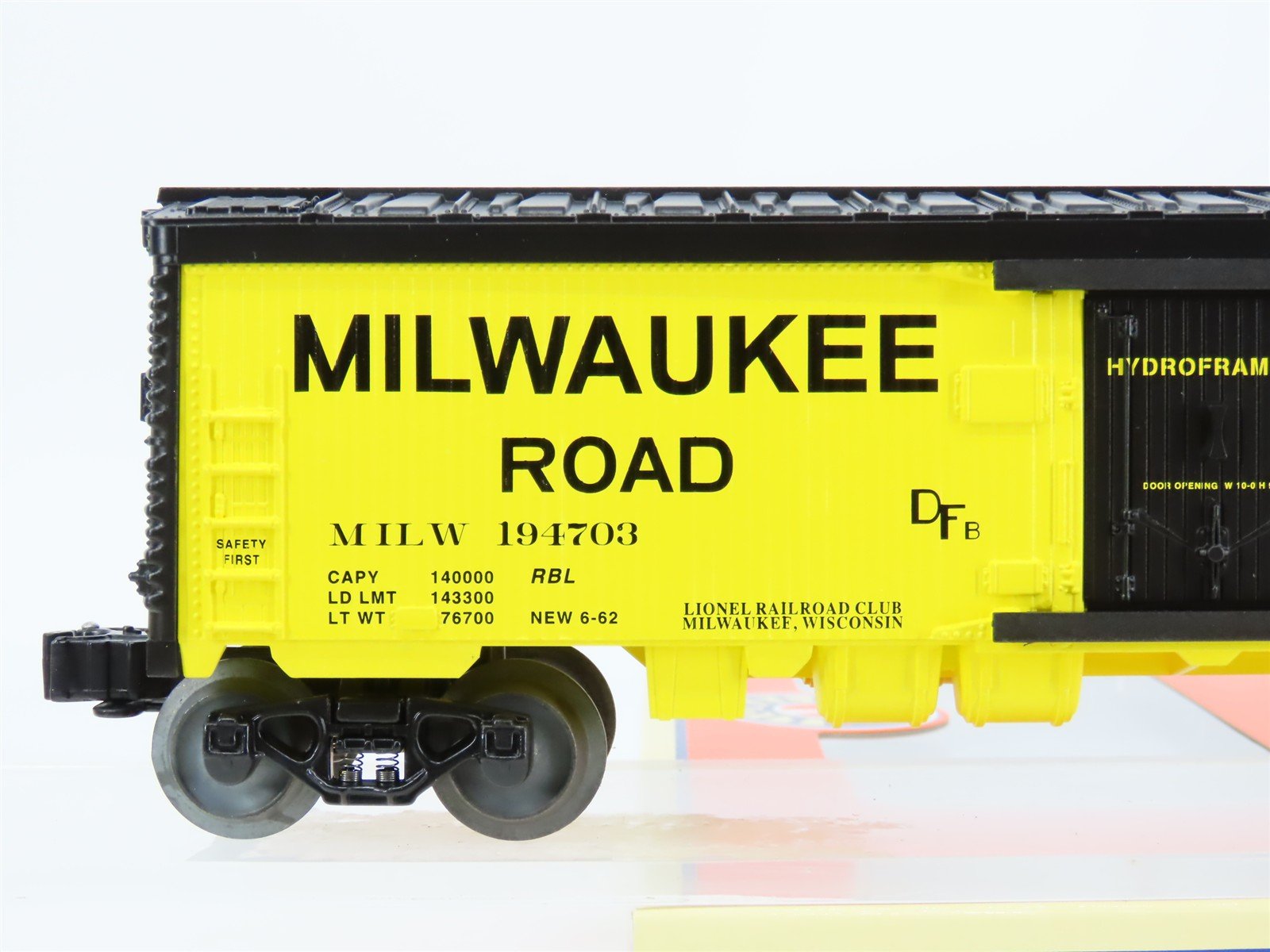 O Gauge 3-Rail Lionel 6-52297 MILW Milwaukee Lionel Railroad Club Reefer 194703