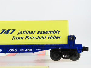 O Gauge 3-Rail Lionel 6-52498 RMLI Long Island Flatcar #9009 w/ Boeing Container