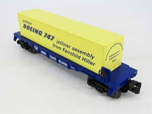 O Gauge 3-Rail Lionel 6-52498 RMLI Long Island Flatcar #9009 w/ Boeing Container