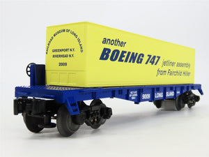 O Gauge 3-Rail Lionel 6-52498 RMLI Long Island Flatcar #9009 w/ Boeing Container