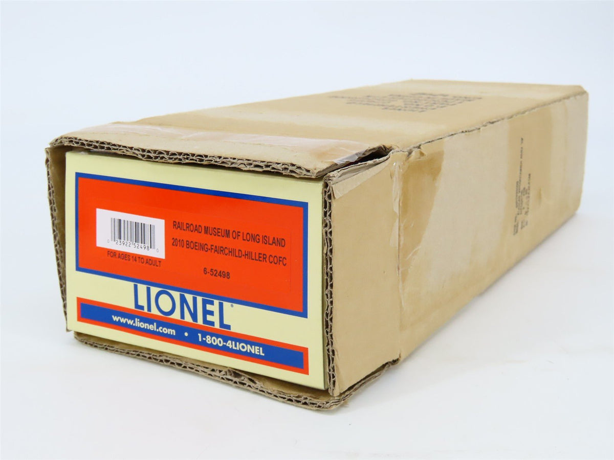 O Gauge 3-Rail Lionel 6-52498 RMLI Long Island Flatcar #9009 w/ Boeing Container