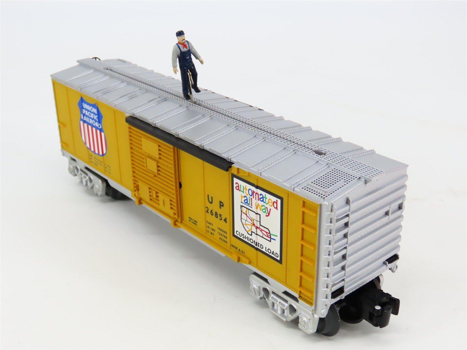 O Gauge 3-Rail Lionel 6-26854 UP Union Pacific Walking Brakeman Boxcar #26854