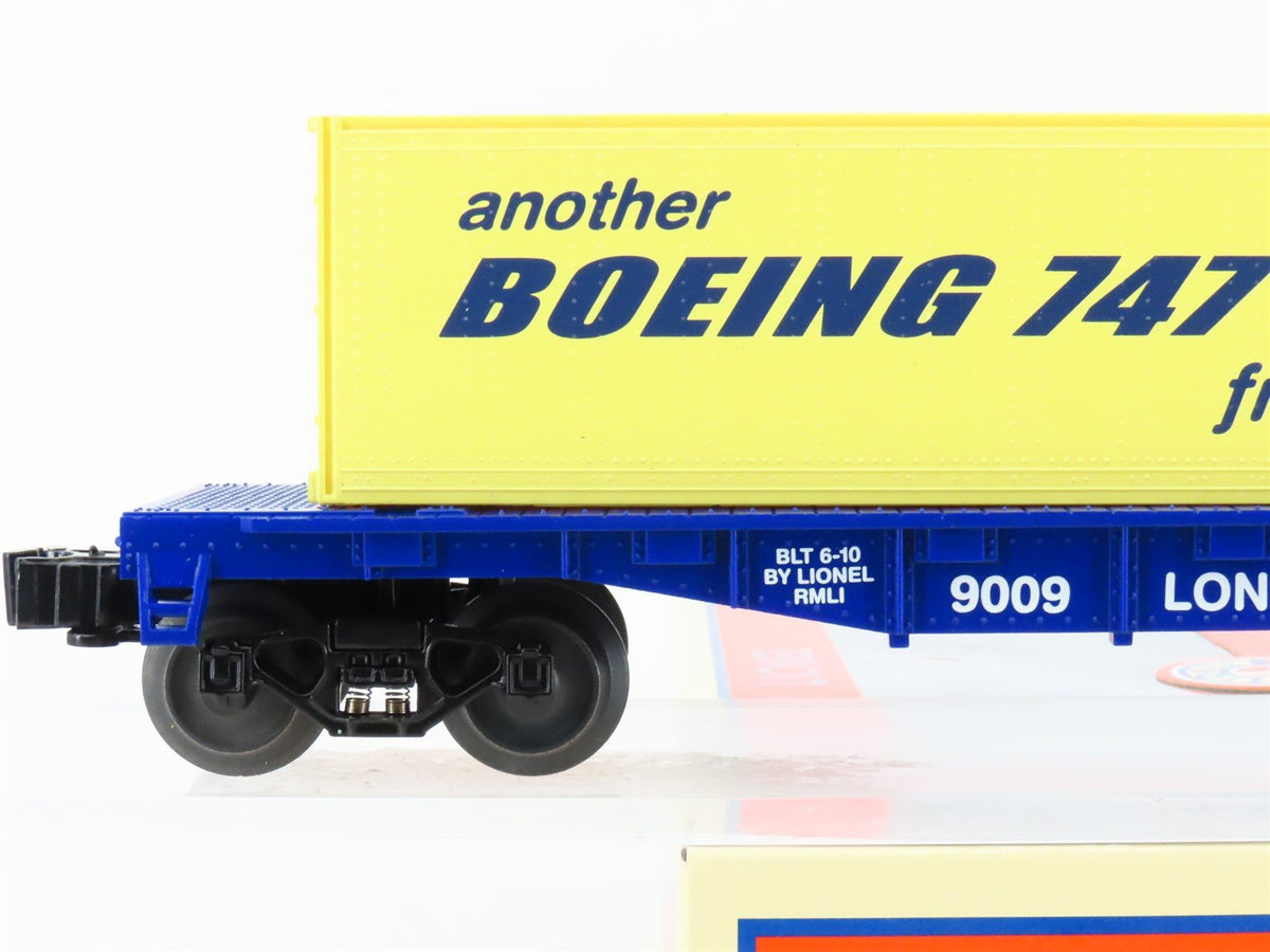 O Gauge 3-Rail Lionel 6-52498 RMLI Long Island Flatcar #9009 w/ Boeing Container