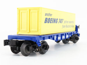 O Gauge 3-Rail Lionel 6-52498 RMLI Long Island Flatcar #9009 w/ Boeing Container