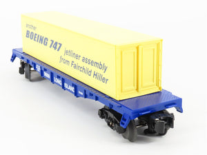 O Gauge 3-Rail Lionel 6-52498 RMLI Long Island Flatcar #9009 w/ Boeing Container