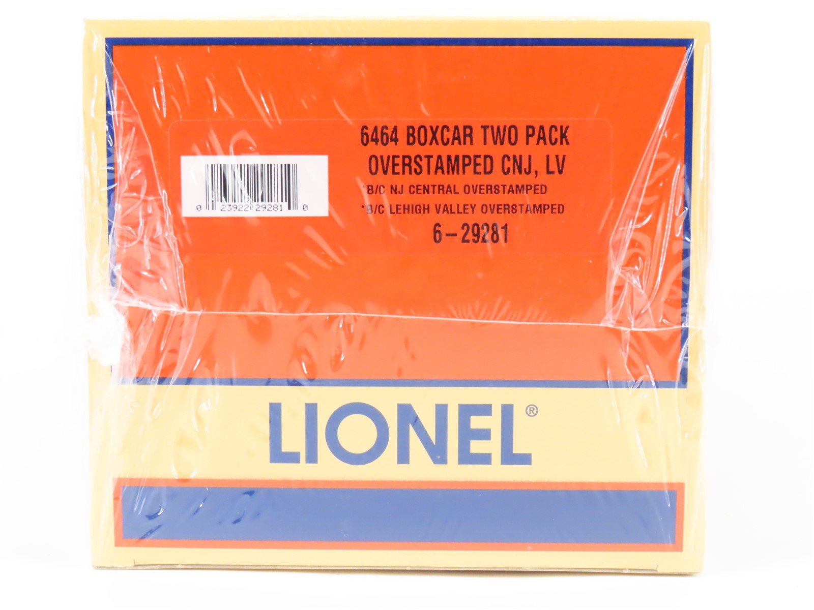 O Gauge 3-Rail Lionel 6-29281 6464 CNJ, LV Overstamped Boxcar 2 pack--Sealed