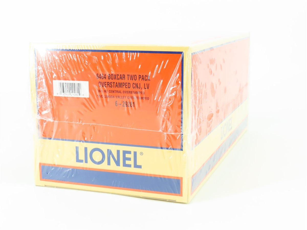 O Gauge 3-Rail Lionel 6-29281 6464 CNJ, LV Overstamped Boxcar 2 pack--Sealed