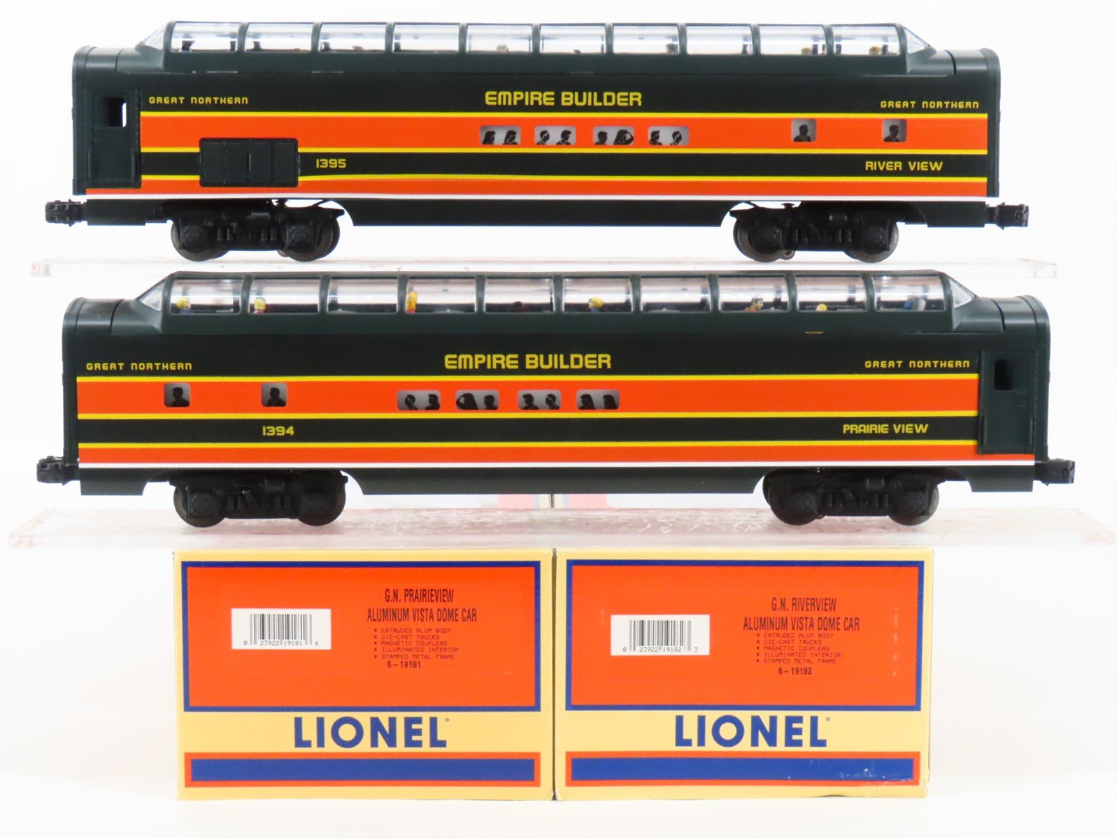 O Gauge 3-Rail Lionel 6-19183 GN Empire Builder Aluminum Passenger 2-Pack
