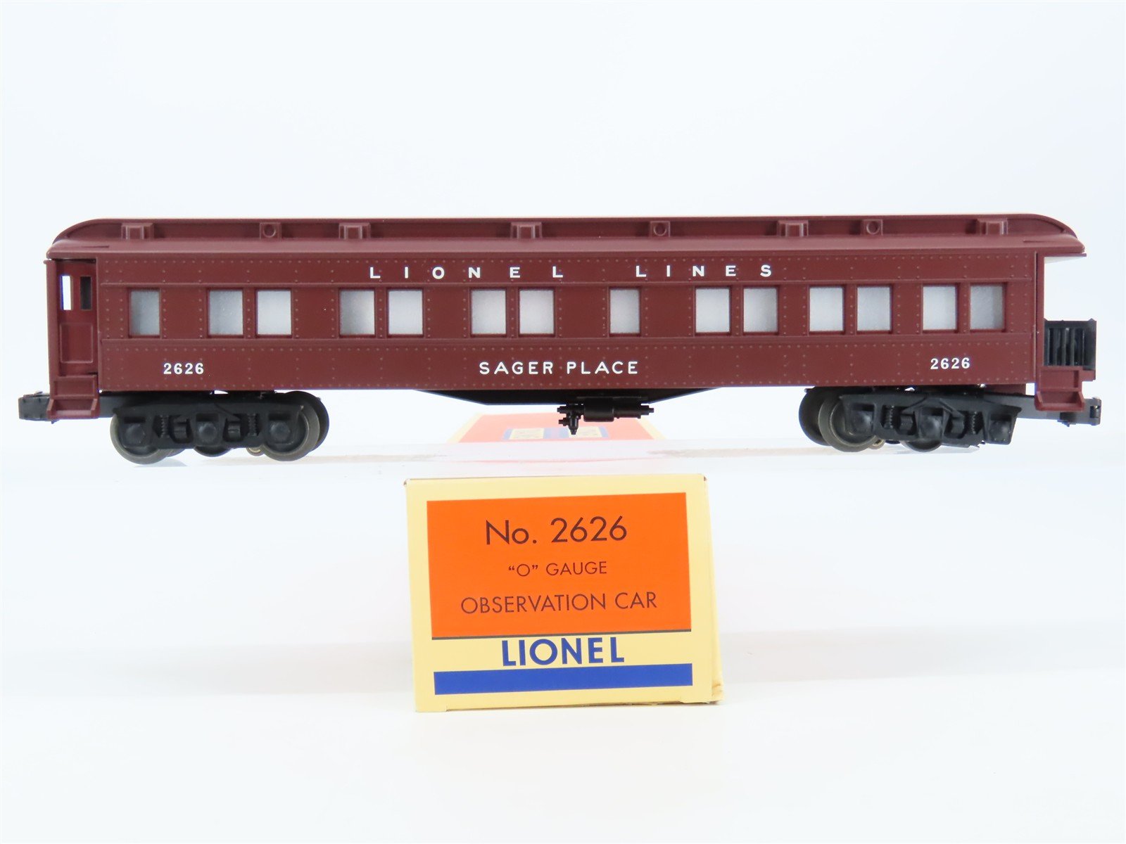 O Gauge 3-Rail Lionel 2626 Lionel Lines Sager Place Observation Passenger Car