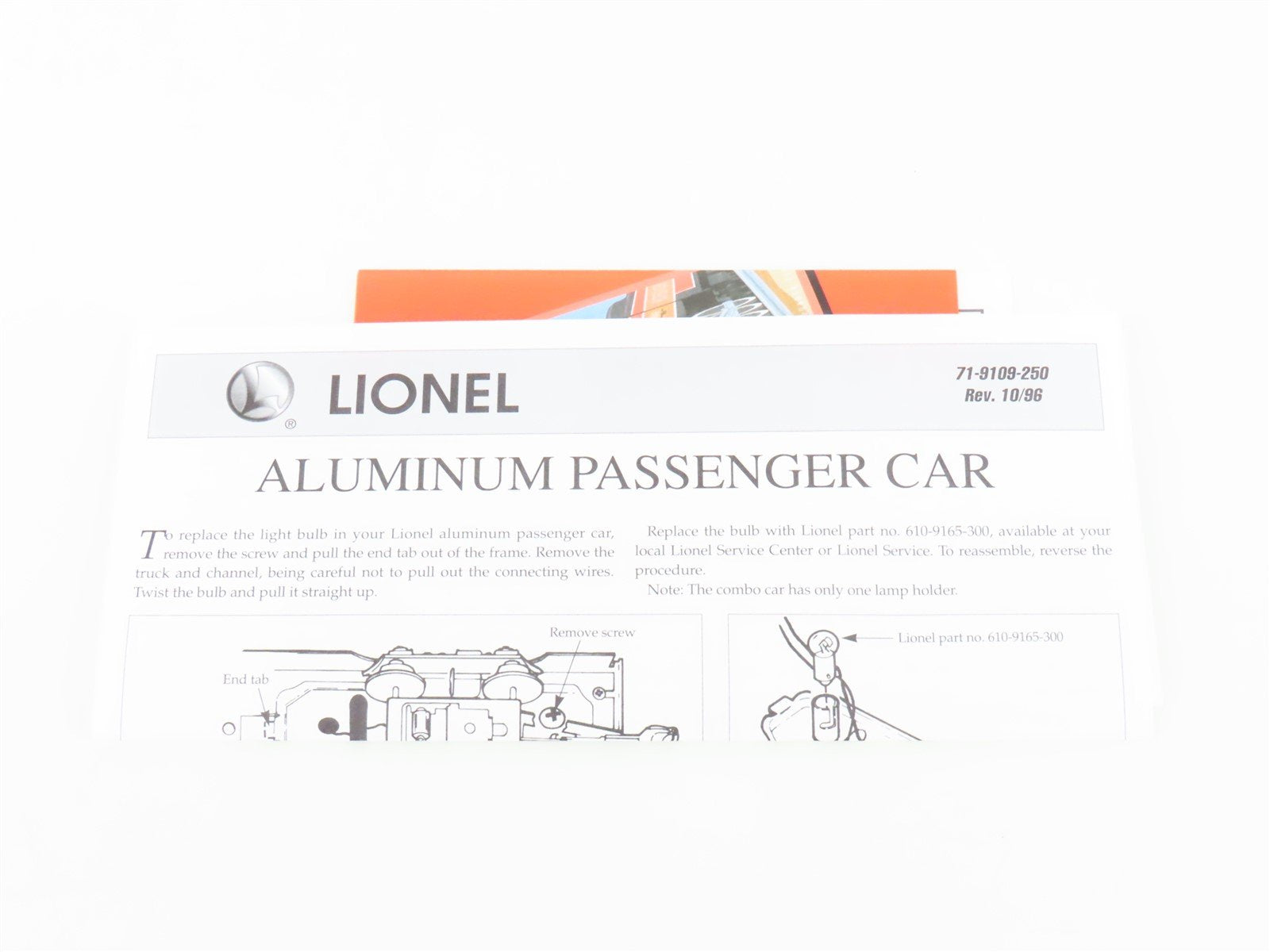 O Gauge 3-Rail Lionel 6-19185 MILW Hiawatha Coach Passenger 