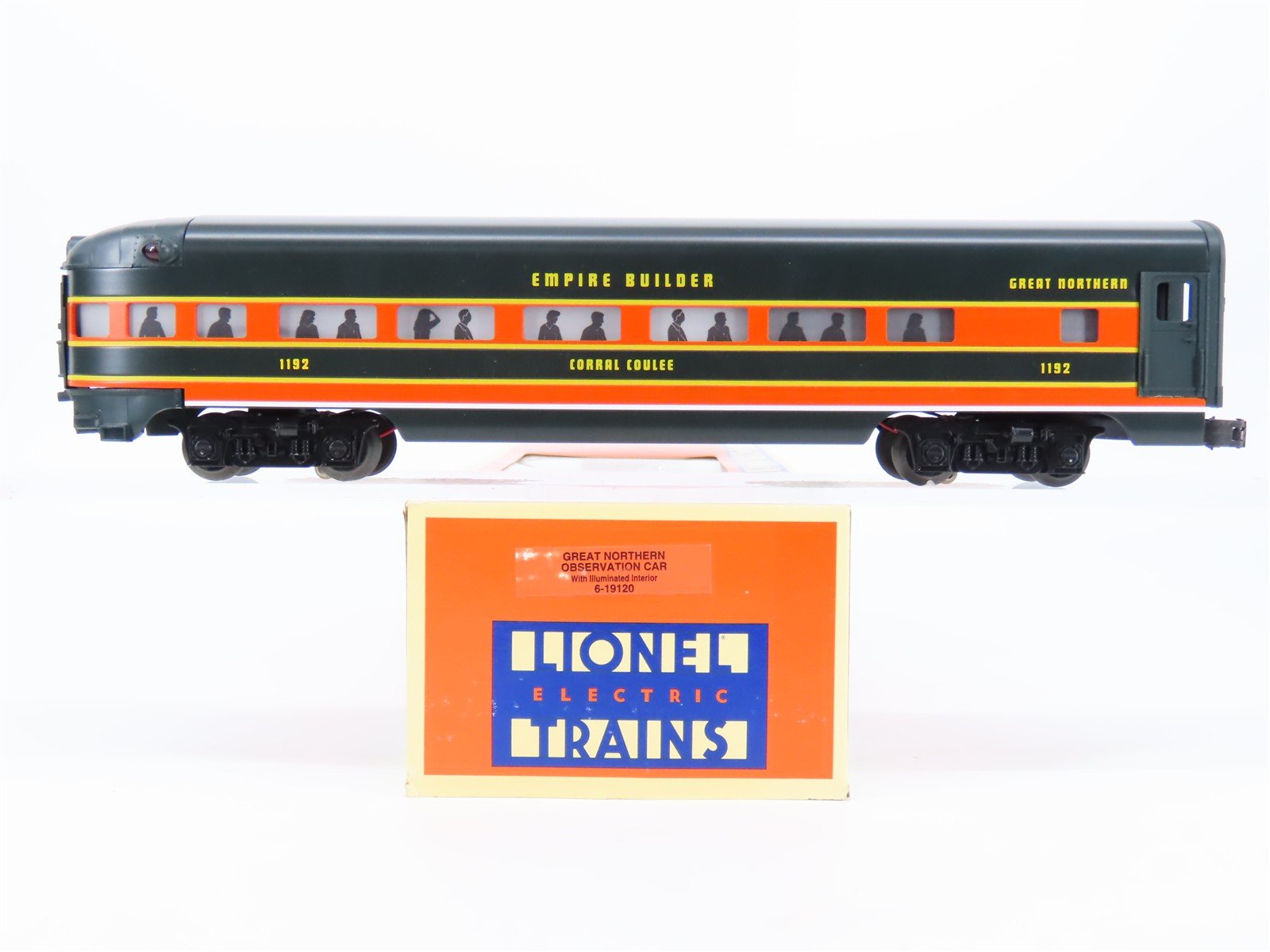 O Gauge 3-Rail Lionel 6-19120 GN Great Northern Observation Passenger Car #1192