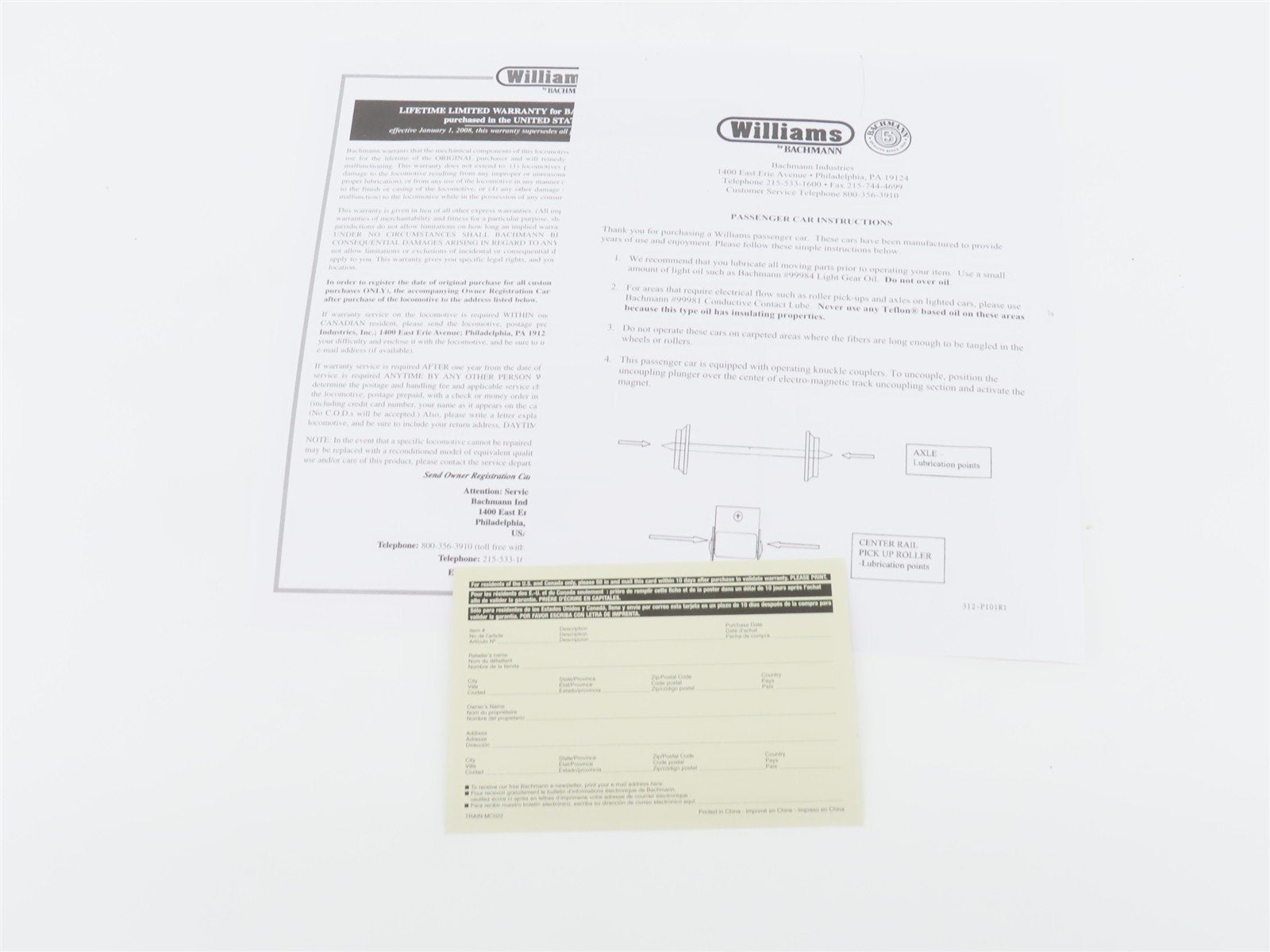 O Gauge 3-Rail Williams 43012 NH New Haven Combine/Diner Passenger 2-Car Set