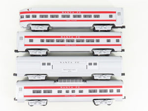 O Gauge 3-Rail Williams 43098 ATSF Santa Fe 60' Aluminum Passenger 4-Car Set