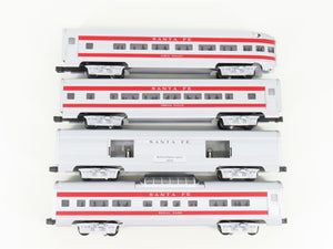 O Gauge 3-Rail Williams 43098 ATSF Santa Fe 60' Aluminum Passenger 4-Car Set