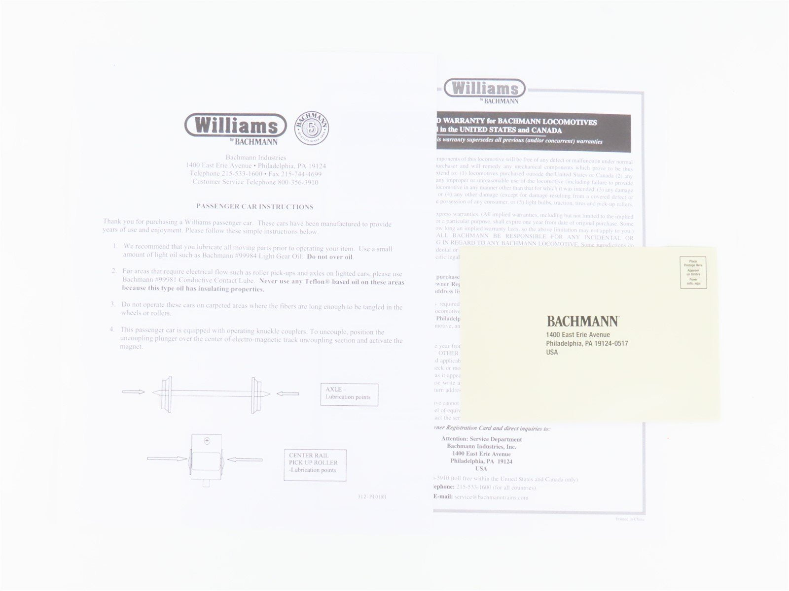 O Gauge 3-Rail Williams 43069 UP Union Pacific 60' Aluminum Passenger 4-Car Set