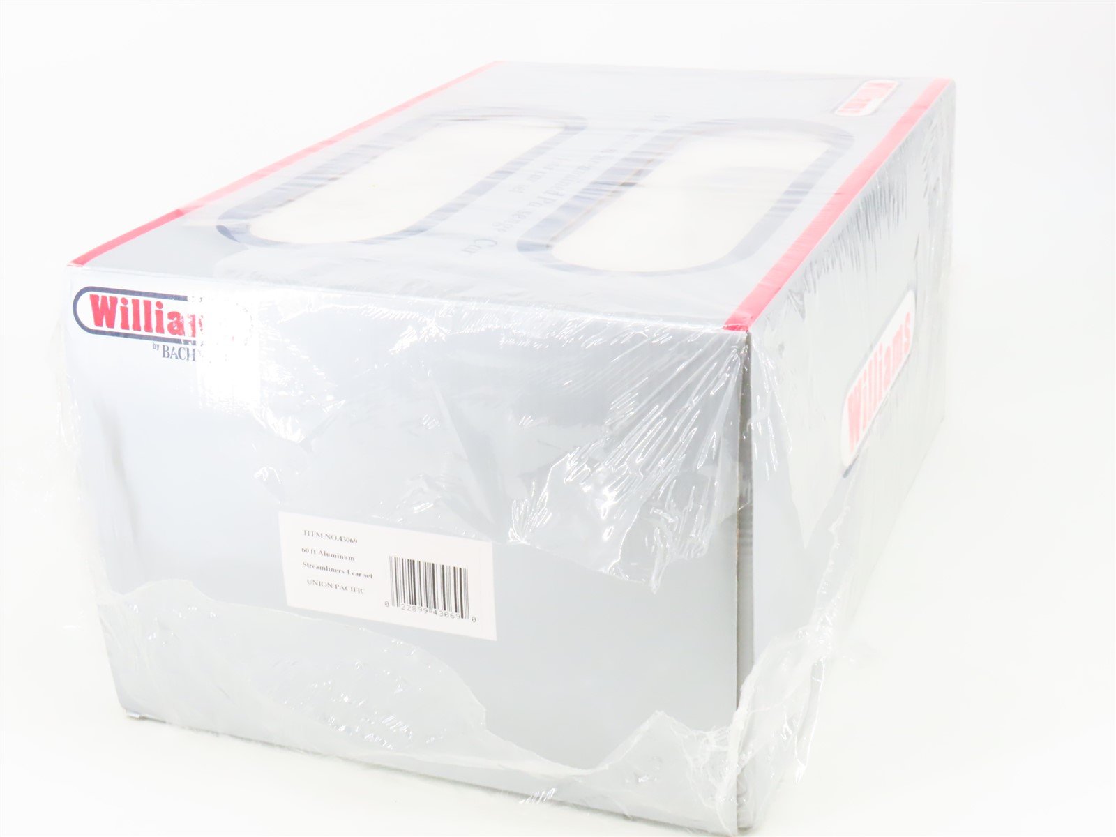 O Gauge 3-Rail Williams 43069 UP Union Pacific 60' Aluminum Passenger 4-Car Set