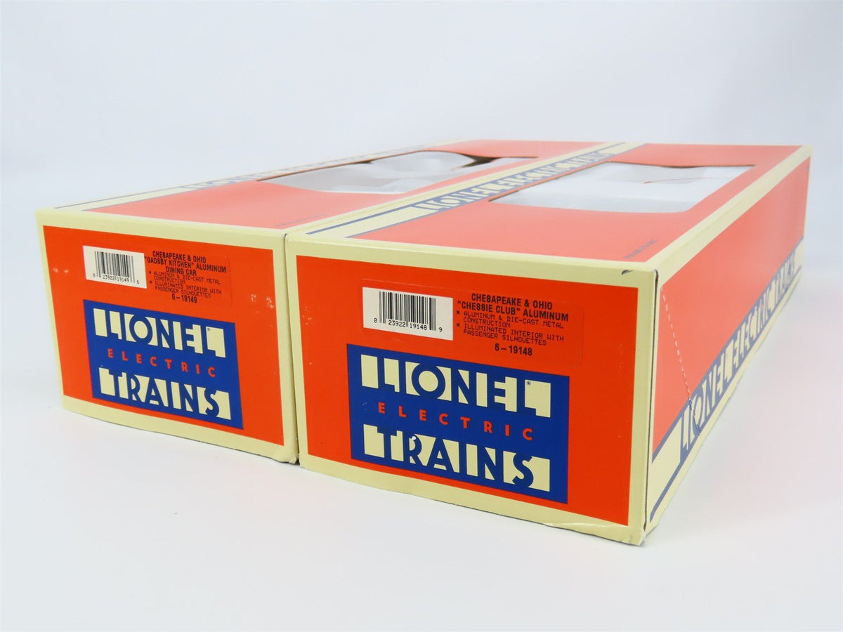 O Gauge 3-Rail Lionel 6-19164 C&amp;O Chesapeake &amp; Ohio Aluminum Passenger 2 Pack