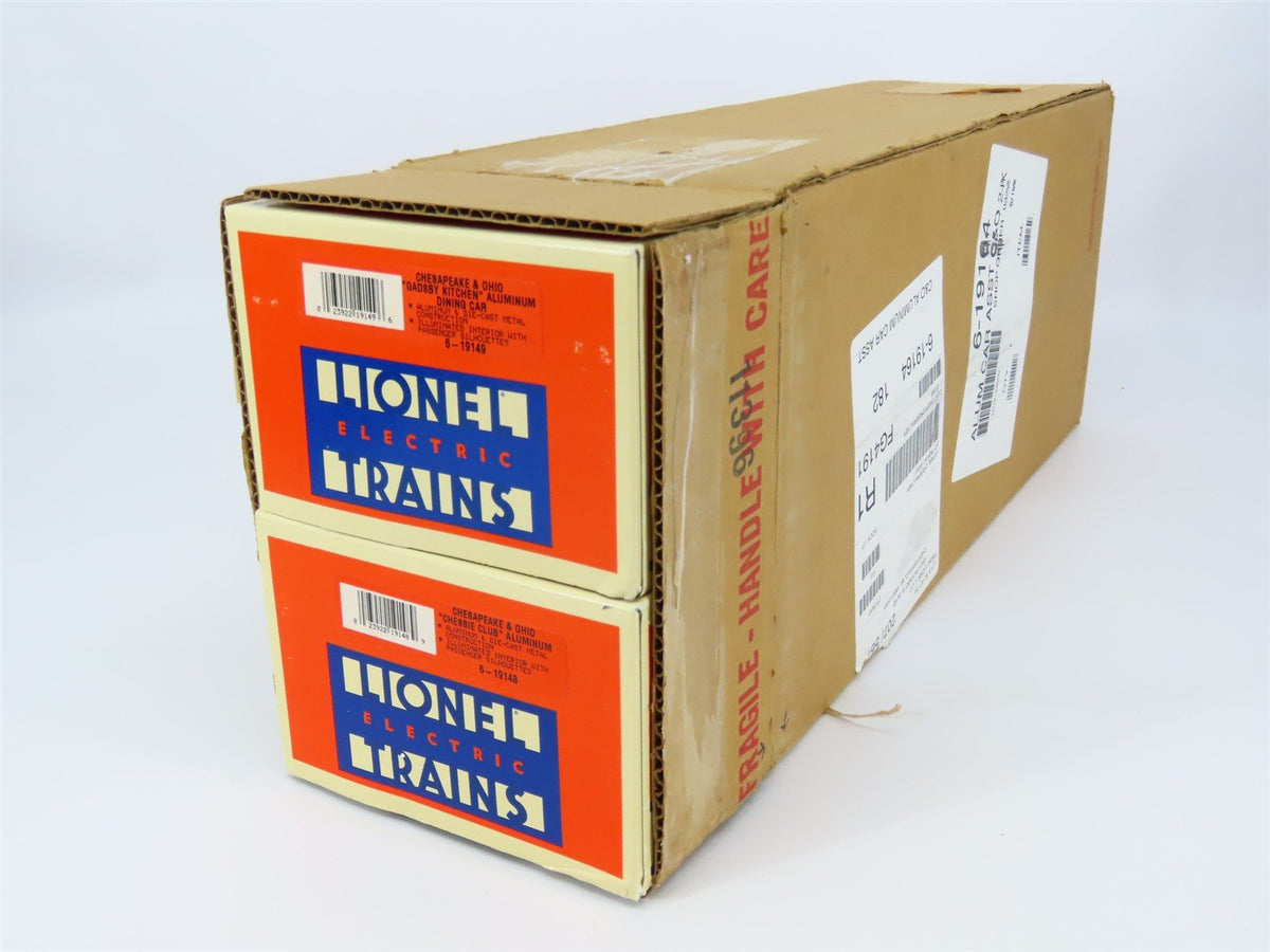 O Gauge 3-Rail Lionel 6-19164 C&amp;O Chesapeake &amp; Ohio Aluminum Passenger 2 Pack