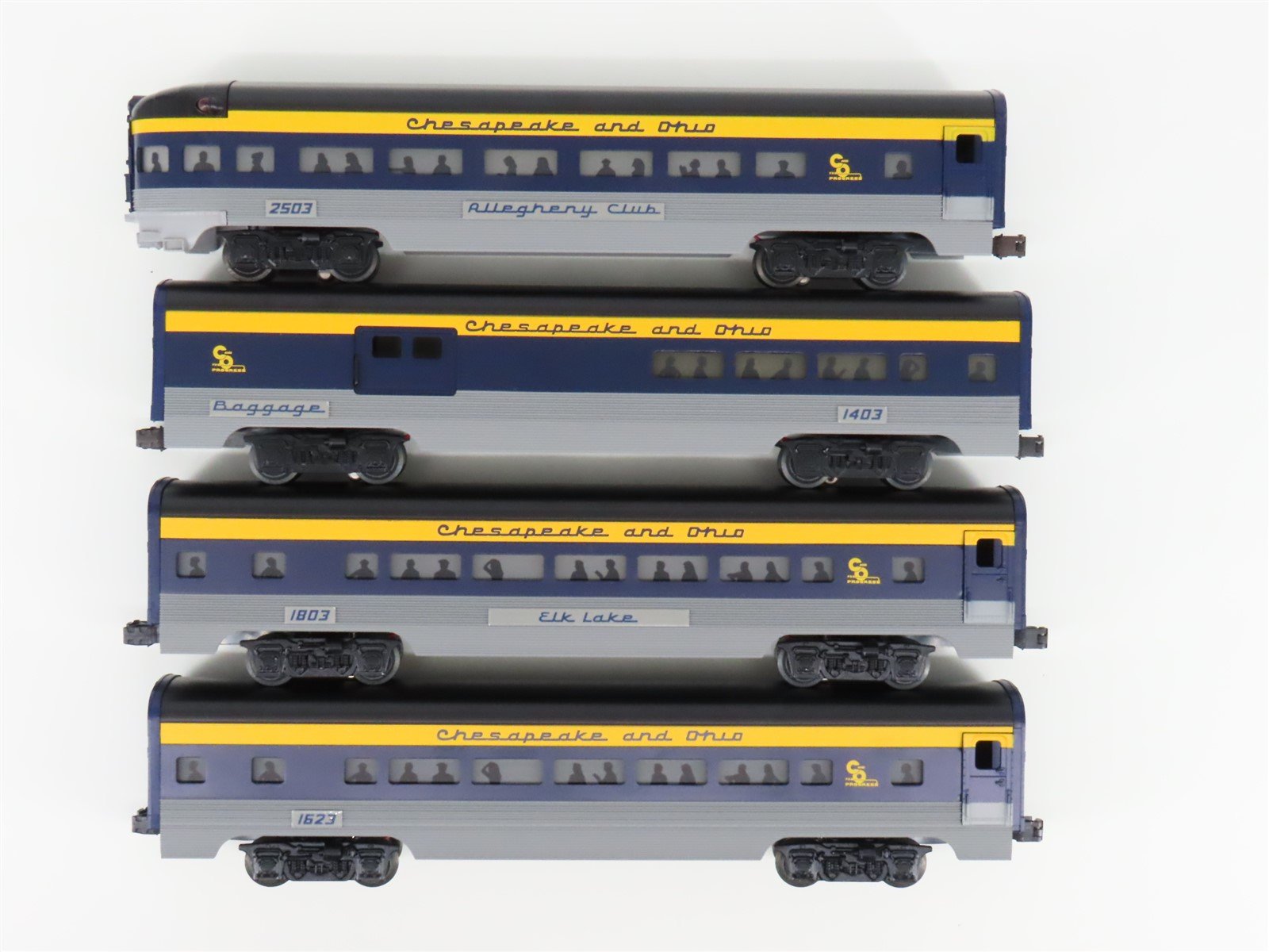 O Gauge 3-Rail Lionel 6-19153 C&O Chesapeake Ohio Aluminum 4-Car Passenger Set
